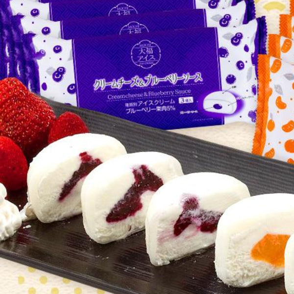 Daifuku Mochi Ice Cream Cheese & Blueberry 【Daiichi】